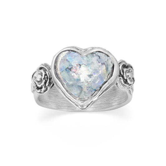 Roman Glass Heart Ring freeshipping - Higher Class Elegance