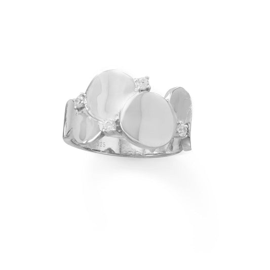 Rhodium plated Shiny Bubble CZ Ring freeshipping - Higher Class Elegance