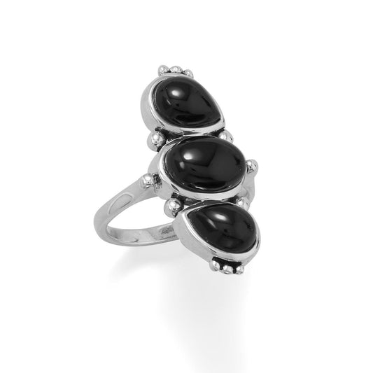 Multi Shape Black Onyx Ring freeshipping - Higher Class Elegance