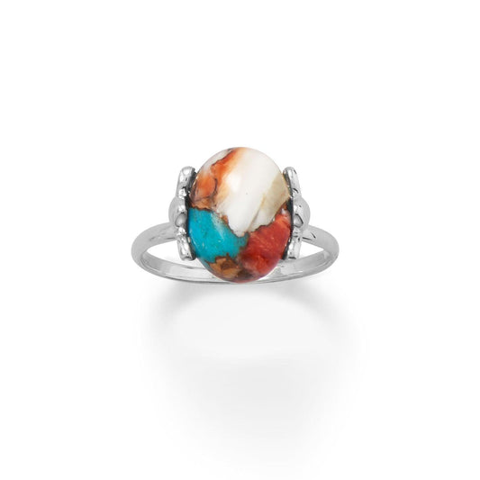 Spiny Oyster and Turquoise Ring freeshipping - Higher Class Elegance