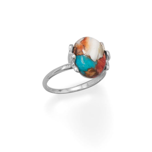 Spiny Oyster and Turquoise Ring freeshipping - Higher Class Elegance