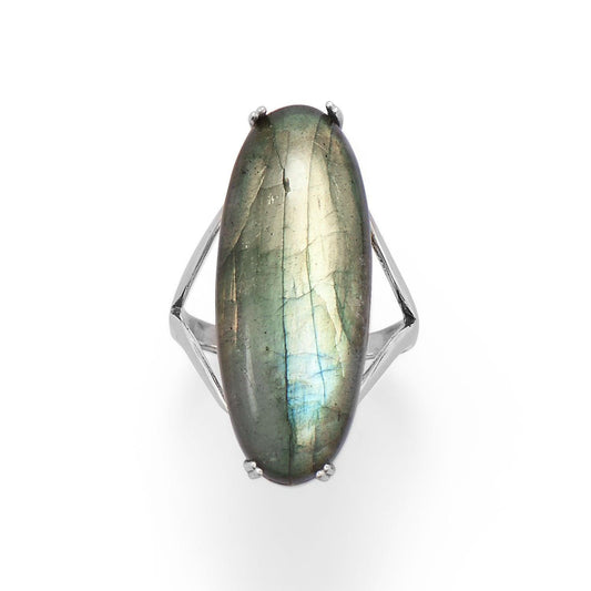 Large Oval Labradorite Ring freeshipping - Higher Class Elegance