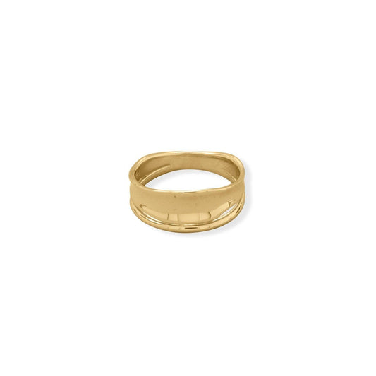 14 Karat Gold Plated Split Design Ring freeshipping - Higher Class Elegance