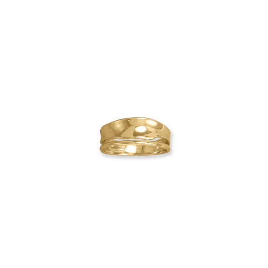 14 Karat Gold Plated Split Design Ring freeshipping - Higher Class Elegance