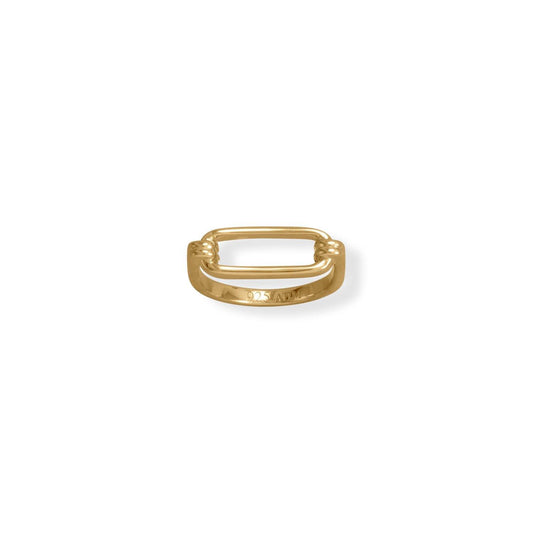 14 Karat Gold Plated Paperclip Ring freeshipping - Higher Class Elegance