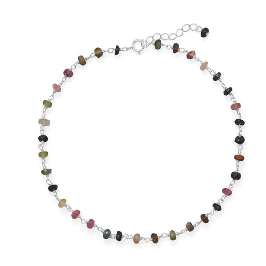 Colorful! Multi-Color Tourmaline Anklet freeshipping - Higher Class Elegance