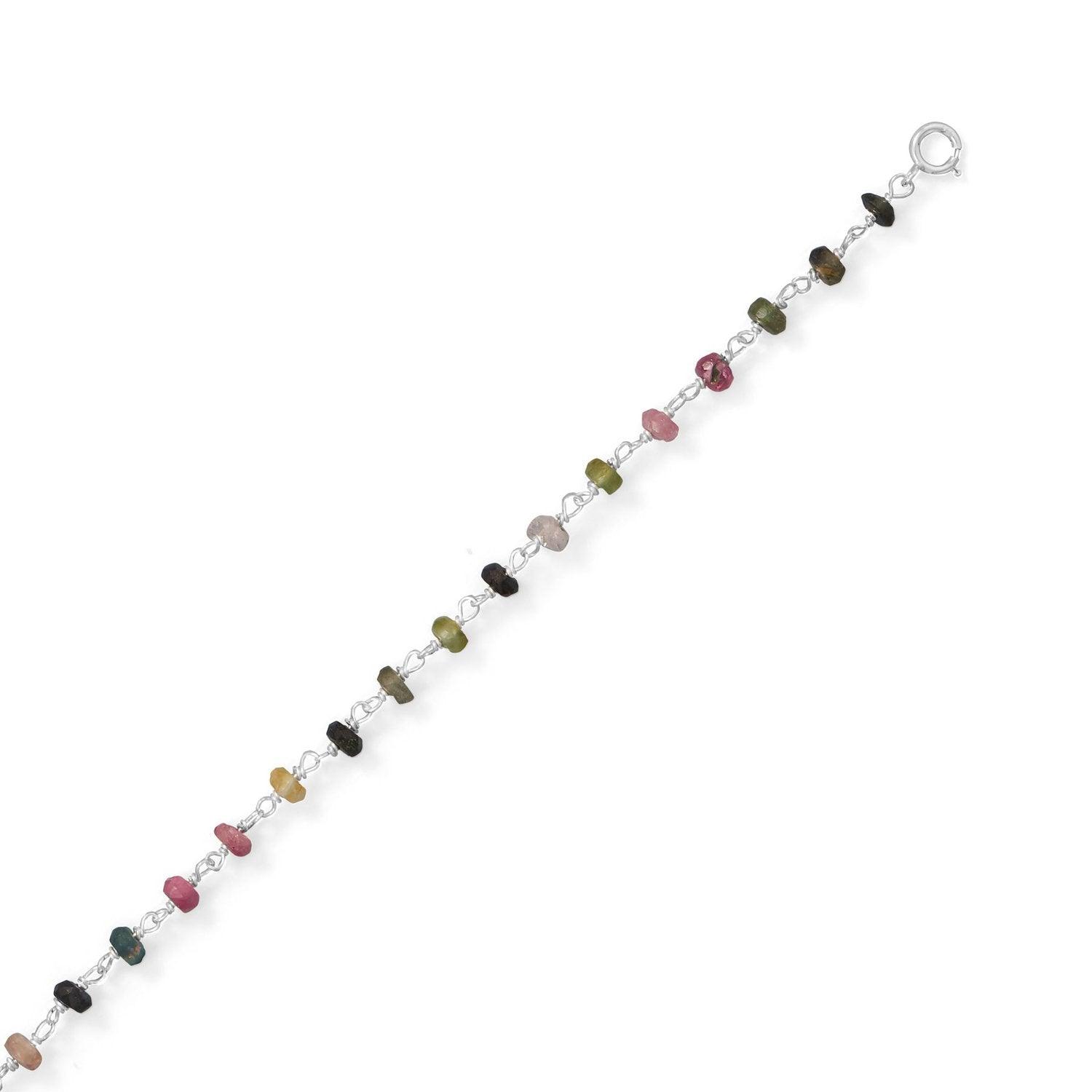 Colorful! Multi-Color Tourmaline Anklet freeshipping - Higher Class Elegance