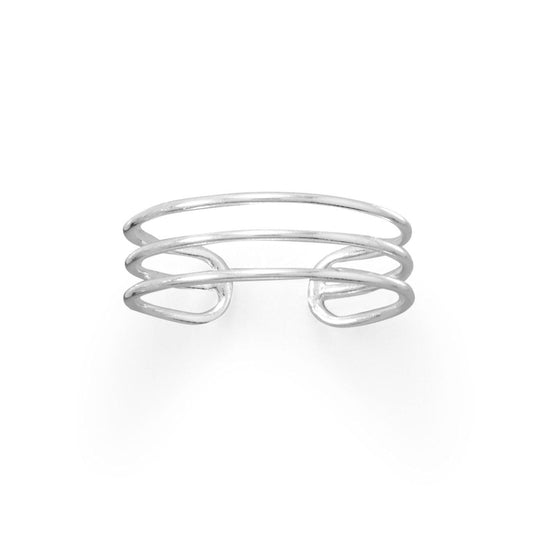 Polished Triple Row Toe Ring freeshipping - Higher Class Elegance