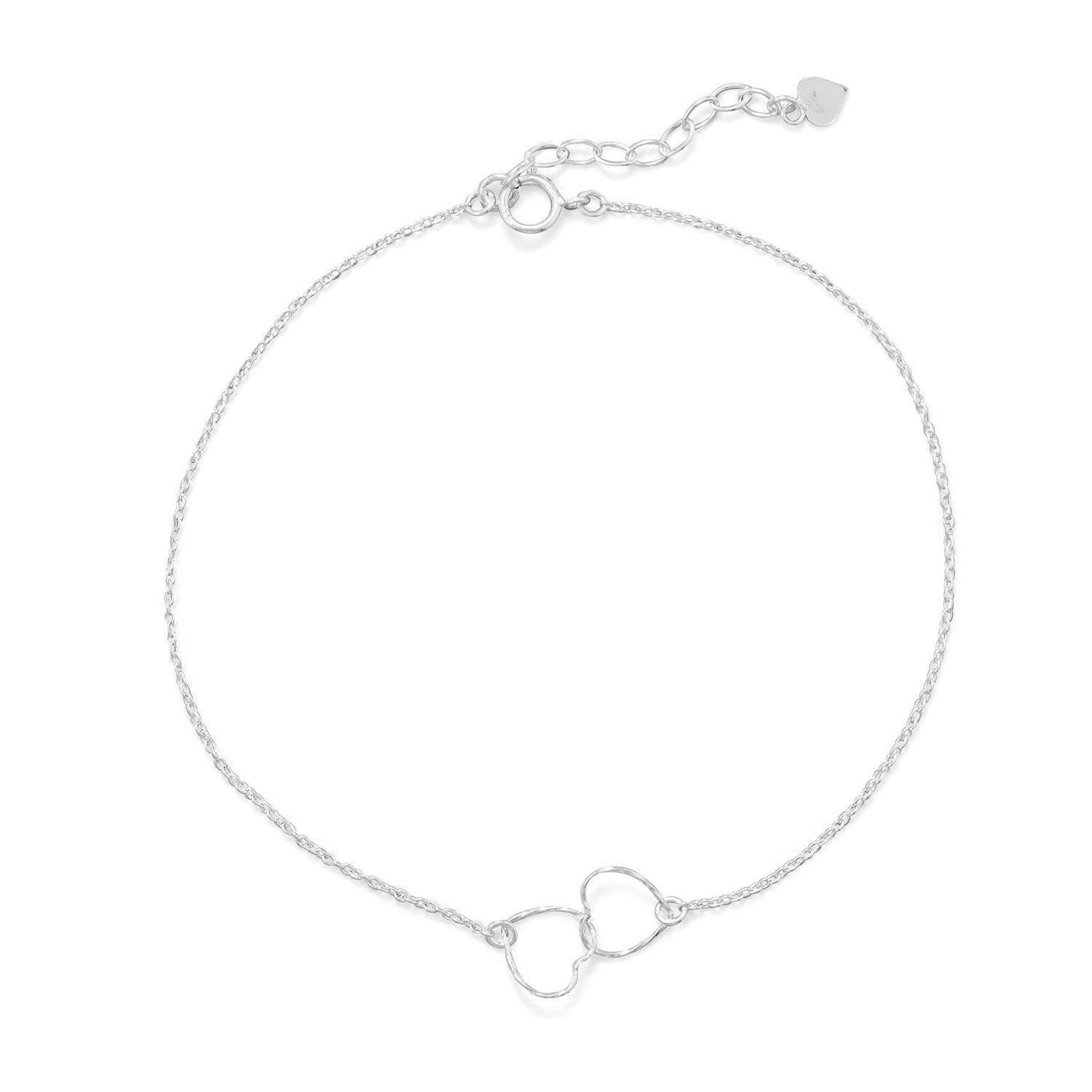 9"+1" Twisted Wire Hearts Anklet freeshipping - Higher Class Elegance