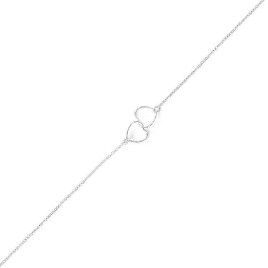9"+1" Twisted Wire Hearts Anklet freeshipping - Higher Class Elegance