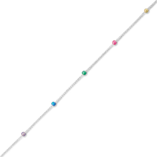 9.25"+1" Muli Color Beaded Anklet freeshipping - Higher Class Elegance