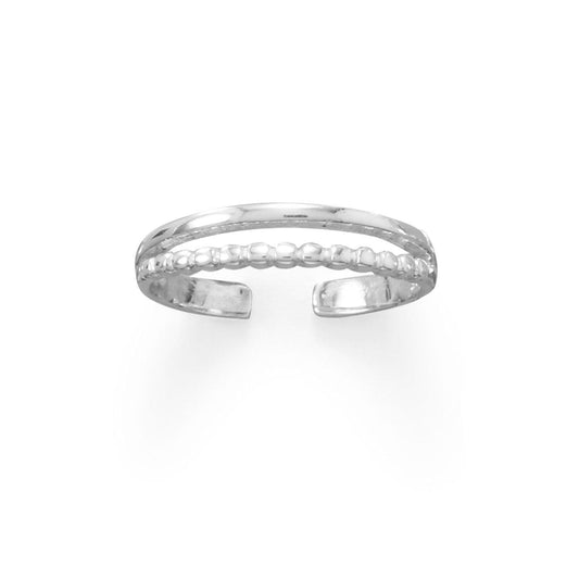Two Row Bead and Band Toe Ring freeshipping - Higher Class Elegance