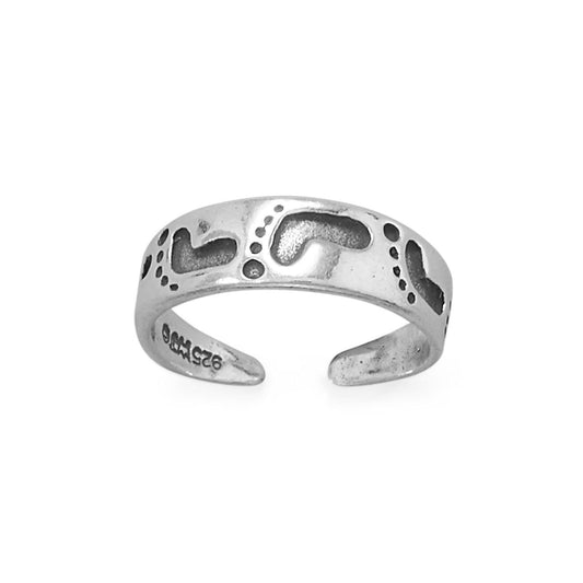 Footprints In The Sand Toe Ring freeshipping - Higher Class Elegance