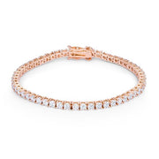 5.75ct Rose Goldtone Cubic Zirconia Tennis Bracelet freeshipping - Higher Class Elegance