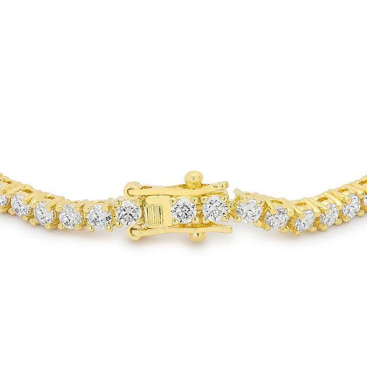 Goldtone Finish Victorian Cubic Zirconia Tennis 8 Inch Bracelet freeshipping - Higher Class Elegance