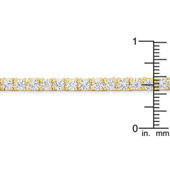 Goldtone Finish Victorian Cubic Zirconia Tennis 8 Inch Bracelet freeshipping - Higher Class Elegance