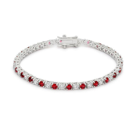 Ruby Red Cubic Zirconia Tennis Bracelet freeshipping - Higher Class Elegance