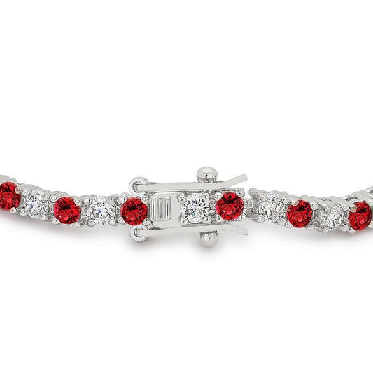 Ruby Red Cubic Zirconia Tennis Bracelet freeshipping - Higher Class Elegance