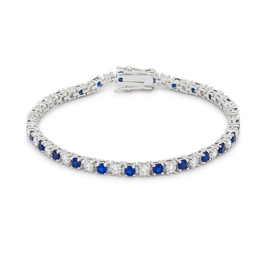 Sapphire Blue Cubic Zirconia Tennis Bracelet freeshipping - Higher Class Elegance
