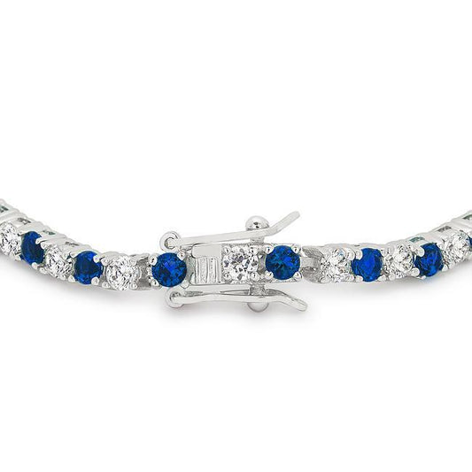 Sapphire Blue Cubic Zirconia Tennis Bracelet freeshipping - Higher Class Elegance