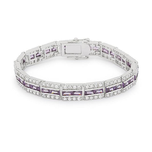 Balboa Purple Cubic Zirconia Bracelet freeshipping - Higher Class Elegance