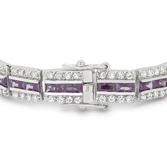 Balboa Purple Cubic Zirconia Bracelet freeshipping - Higher Class Elegance