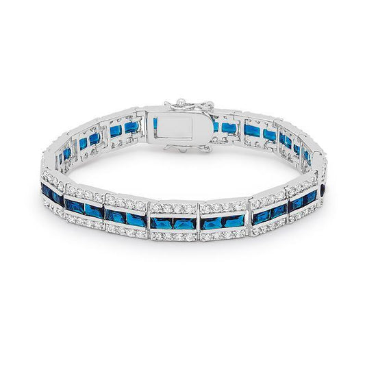 Balboa Blue Cubic Zirconia Bracelet freeshipping - Higher Class Elegance