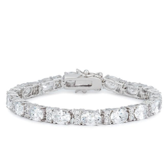 Oversized Oval Cubic Zirconia Tennis Bracelet freeshipping - Higher Class Elegance