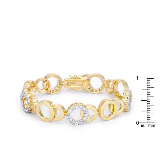 Circle Bijoux 7 Inch Two Tone Bracelet freeshipping - Higher Class Elegance