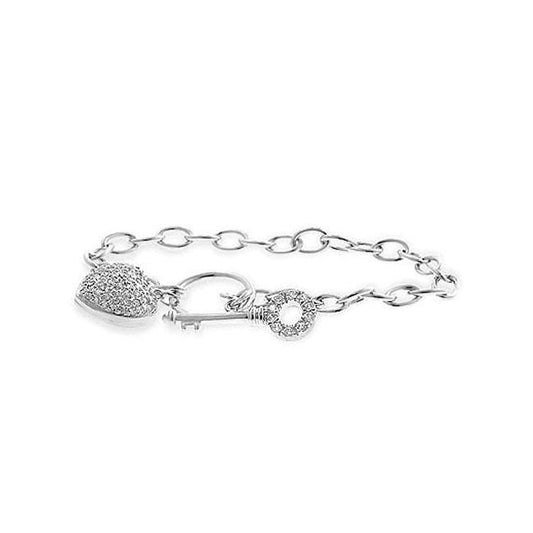 Heart and Key Bracelet freeshipping - Higher Class Elegance