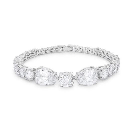 Elegant Pear and Round Cubic Zirconia Tennis Bracelet freeshipping - Higher Class Elegance
