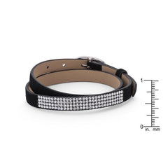 Stylish Black Colored Wrap Bracelet with Crystals freeshipping - Higher Class Elegance