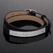Stylish Black Colored Wrap Bracelet with Crystals freeshipping - Higher Class Elegance