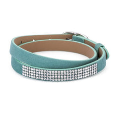 Stylish Turquoise Colored Wrap Bracelet with Crystals freeshipping - Higher Class Elegance