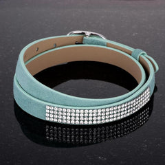 Stylish Turquoise Colored Wrap Bracelet with Crystals freeshipping - Higher Class Elegance