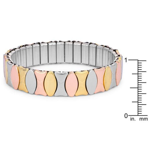 Tritone 13mm Stainless Steel Stretch Bracelet freeshipping - Higher Class Elegance