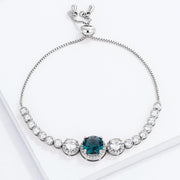 Adjustable Rhodium Plated Graduated CZ Bolo Style Tennis Bracelet freeshipping - Higher Class Elegance
