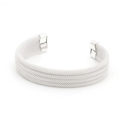 Silvertone Linear Mesh Cuff freeshipping - Higher Class Elegance