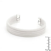 Silvertone Linear Mesh Cuff freeshipping - Higher Class Elegance