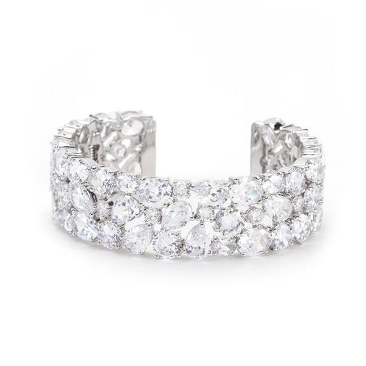 Bejeweled Cubic Zirconia Cuff freeshipping - Higher Class Elegance