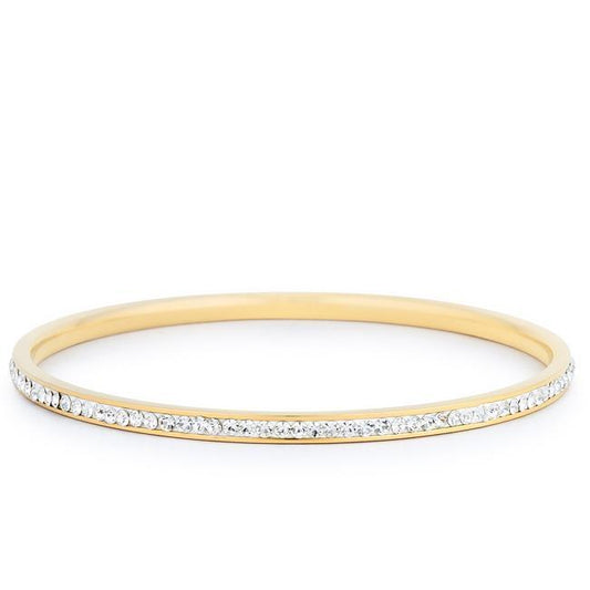 Simple Goldtone Finish Crystal Bangle freeshipping - Higher Class Elegance
