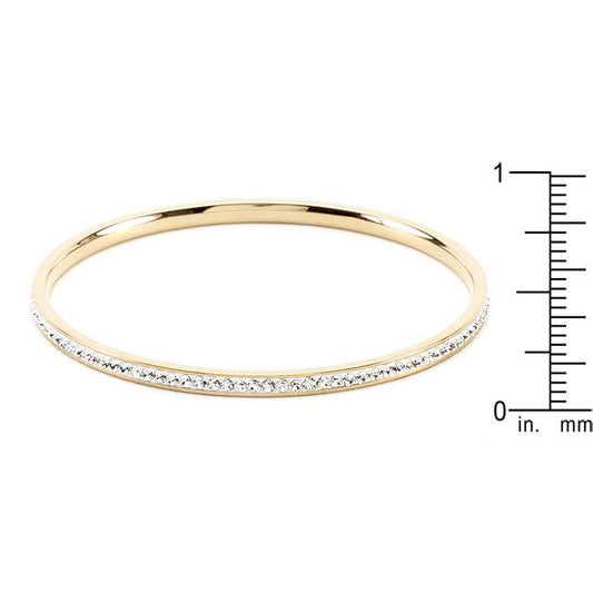 Simple Goldtone Finish Crystal Bangle freeshipping - Higher Class Elegance