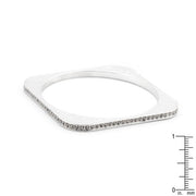 Hammered Cubic Zirconia Square Bangle freeshipping - Higher Class Elegance