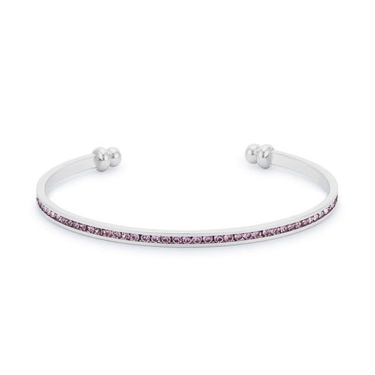 Channel-Set Lavender Cubic Zirconia Cuff freeshipping - Higher Class Elegance
