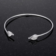 Trendy Rhodium Bracelet with Clear Cubic Zirconia Accents freeshipping - Higher Class Elegance