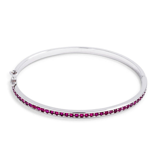 Fuchsia CZ Bangle Bracelet freeshipping - Higher Class Elegance