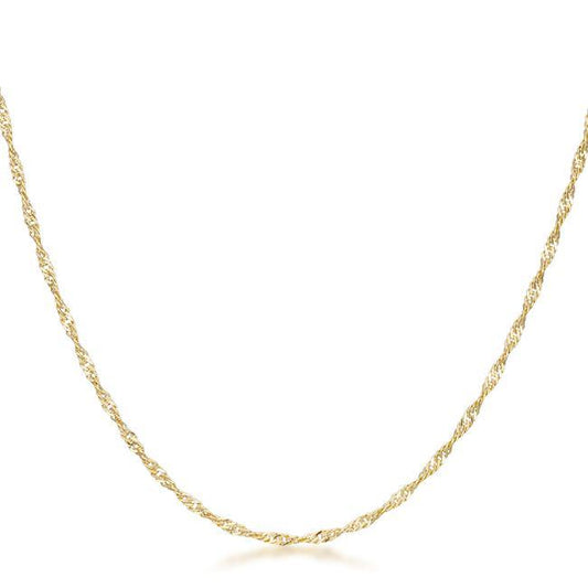 16 Inch Gold Twisted Fashion Chain freeshipping - Higher Class Elegance