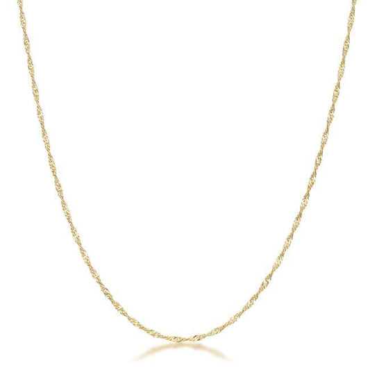 16 Inch Gold Twisted Fashion Chain freeshipping - Higher Class Elegance