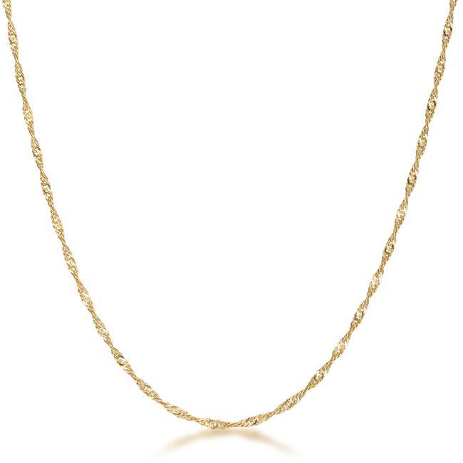 18 Inch Gold Twisted Chain freeshipping - Higher Class Elegance