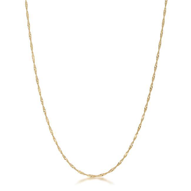 18 Inch Gold Twisted Chain freeshipping - Higher Class Elegance
